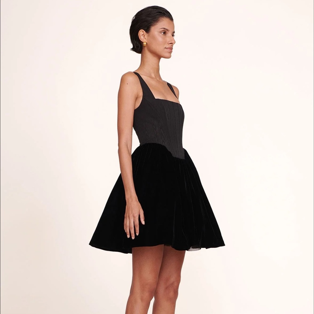 Staud Landscape Black Velvet Dress Size 8